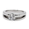 Bague 49 Bague solitaire en or blanc 18 carats avec diamant 0,80 ct 58 Facettes 2529125CN