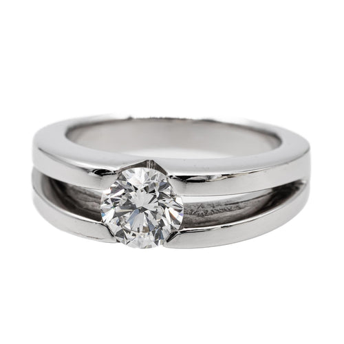 Bague 49 Bague Solitaire Or blanc Diamant 58 Facettes 2529125CN