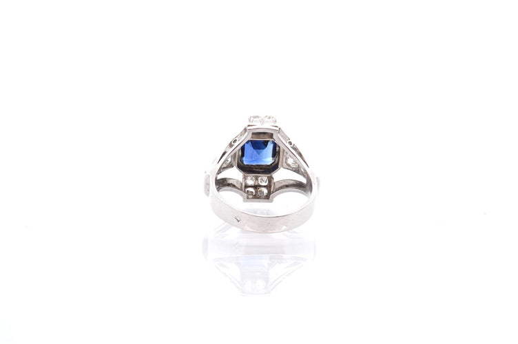 Bague 52 Bague Art déco en platine au saphir et diamants 58 Facettes 25373