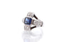 Bague 52 Bague Art déco en platine au saphir et diamants 58 Facettes 25373