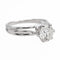Bague 50 Bague solitaire en or blanc 18 carats avec diamant 58 Facettes 2537614CN