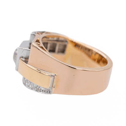 Bague 52 Bague Or rose, Platine, Or jaune Diamant 58 Facettes 2538630CN
