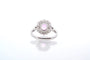 Bague 52 Bague saphir rose et diamants en or blanc 18k 58 Facettes 25429 25445
