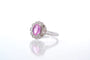 Bague 52 Bague saphir rose et diamants en or blanc 18k 58 Facettes 25429 25445