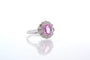 Bague 52 Bague saphir rose et diamants en or blanc 18k 58 Facettes 25429 25445