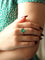 Bague 53 Bague Or blanc Emeraude, Diamant 58 Facettes 2543095CN