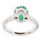 Bague 53 Bague Or blanc Emeraude, Diamant 58 Facettes 2543095CN