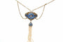 Collier Collier 19e siècle - Pendentif en or jaune 18k, perles fines, diamant et émail 58 Facettes 25456dv