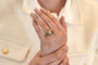 Bague 49 Bague dôme années 1950 en or jaune 18k, diamants et saphirs 58 Facettes 25514 dv