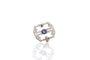 Broche Broche Art déco en platine avec saphir cabochon et diamants 58 Facettes 25539