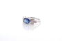 Bague 56 Bague en or jaune 18k avec saphir birman 2,42 ct et diamants 58 Facettes 25565