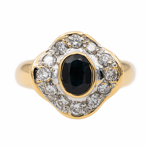 Bague 54 Bague Pompadour Or jaune Saphir, Diamant 58 Facettes 2560745CN