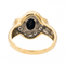 Bague 54 Bague Pompadour en or jaune avec saphir ovale et diamants 58 Facettes 2560745CN
