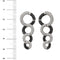 Boucles d'oreilles Boucles d’oreilles pendantes créoles en or blanc 18 ct et diamants 58 Facettes 25641