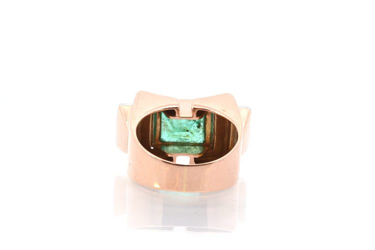Bague 50 Bague ancienne émeraude et diamants en or jaune 18k 58 Facettes 25644 25353