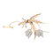 Broche Broche rétro motifs fleurs en or rose et jaune, platine et diamants 58 Facettes 2569092CN