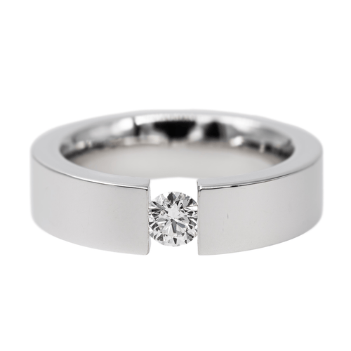 Bague 54 Bague Or blanc Diamant 58 Facettes 2569095CN