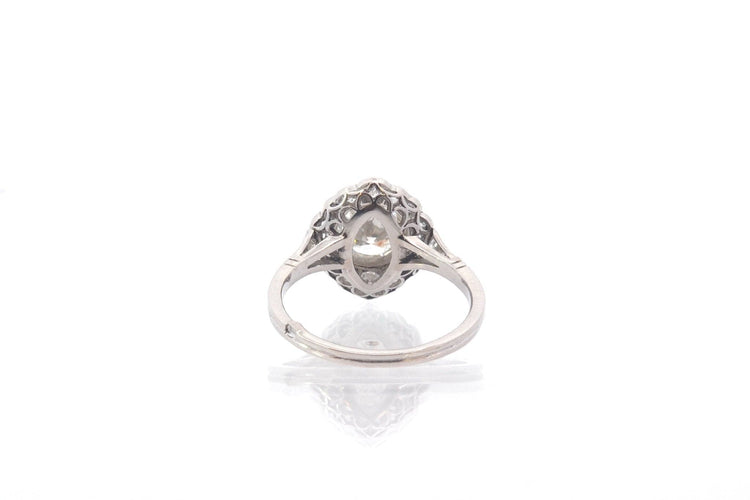 Bague 54 Bague vintage en platine avec diamants 1,06 ct 58 Facettes 25713 25489