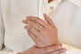 Bague 56 Demi-alliance - Bague en or blanc 18k et diamants 0,65 ct 58 Facettes 25730 22384a