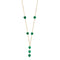 Collier Collier - Pendentif en or jaune 18 kt et calcédoine verte 58 Facettes 25738