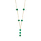 Collier Collier - Pendentif en or jaune 18 kt et calcédoine verte 58 Facettes 25738