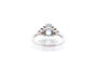 Bague 53 Bague vintage en platine avec saphir ovale et diamants 58 Facettes 25778