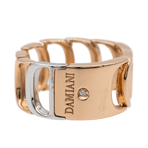 Bague 55 Damiani Bague  Or rose, Or blanc Diamant 58 Facettes 2582394CN