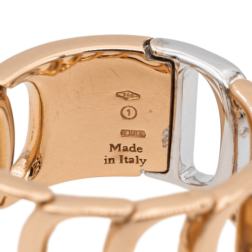 Bague 55 Damiani Bague  Or rose, Or blanc Diamant 58 Facettes 2582394CN