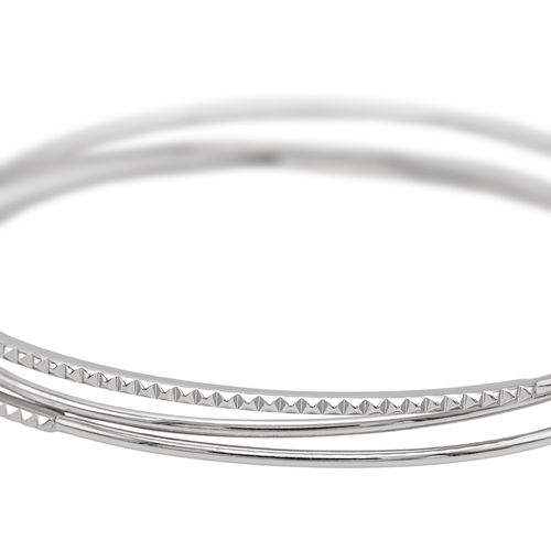 Bracelet Bracelet jonc en or blanc 18 carats et diamants 58 Facettes 2584570CN