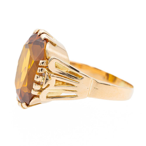 Bague 57 Bague cocktail en or jaune sertie d’une citrine 58 Facettes 2584629CN