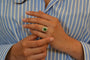 Bague 51 Bague Art déco en platine avec émeraude 2,22 ct et diamants 58 Facettes 25906-27032a