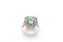 Bague 51 Bague Art déco en platine avec émeraude 2,22 ct et diamants 58 Facettes 25906-27032a