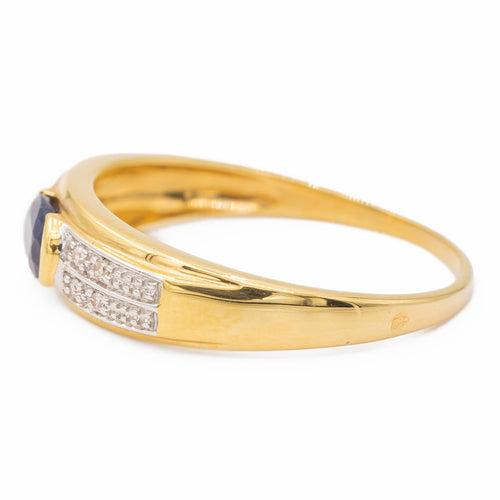 Bague 59 Bague Or jaune, Or blanc Saphir, Diamant 58 Facettes 2593579CD