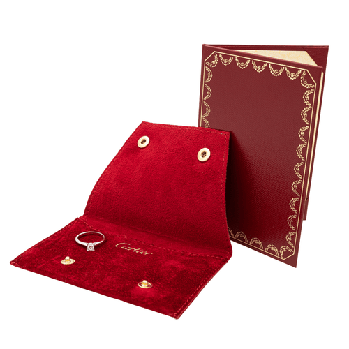 Bague 51 Cartier - Bague solitaire en platine 950 et diamant taille princesse 58 Facettes 2595386CN