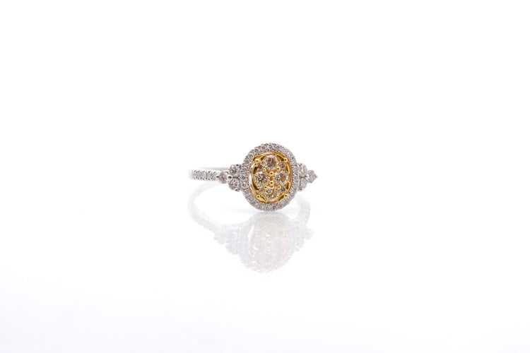Bague 53.5 Bague en or 18k sertie de 46 diamants (0,75 ct) 58 Facettes 25964