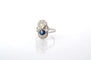 Bague 55 Bague Art déco en platine saphir et diamants 58 Facettes 25983