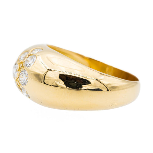 Bague 57 Bague jonc en or jaune 18 carats sertie de diamants 58 Facettes 2601184CN
