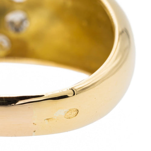 Bague 57 Bague jonc en or jaune 18 carats sertie de diamants 58 Facettes 2601184CN