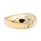 Bague 57 Bague jonc en or jaune 18 carats sertie de diamants 58 Facettes 2601184CN