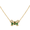 Collier Collier papillon en or jaune 18 carats, émeraudes et diamants 58 Facettes 2601193CN