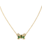 Collier Collier papillon en or jaune 18 carats, émeraudes et diamants 58 Facettes 2601193CN