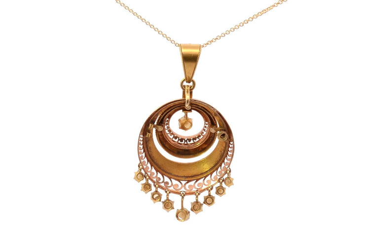 Collier Collier pendentif en or jaune 18k et perles fines 58 Facettes 26017