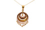 Collier Collier pendentif en or jaune 18k et perles fines 58 Facettes 26017