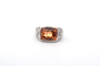 Bague 54 Bague en platine avec topaze naturelle 8,24 ct et diamants 58 Facettes 26070-25649c