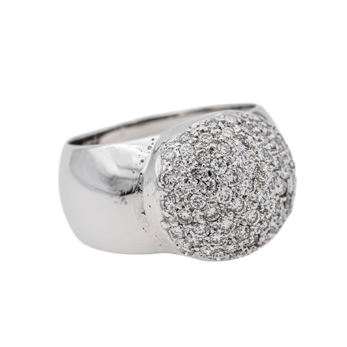 Bague 53 Bague en or blanc 18 carats sertie de diamants 58 Facettes 2609065CN