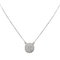 Collier Collier motif rond en or blanc 18 carats et diamants 58 Facettes 2609066CN