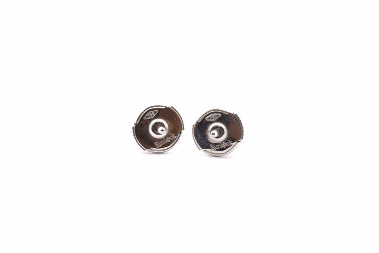Boucles d'oreilles Puces d’oreilles en or blanc 18k et diamants 0,54 ct 58 Facettes 26111-D