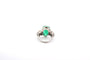 Bague 51 Bague vintage en platine avec émeraude poire et diamants 58 Facettes 26128