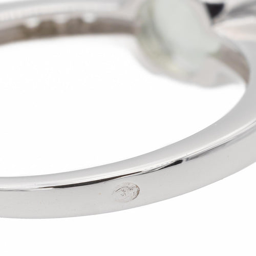 Bague 53.5 Bague Or blanc Prasiolite, Diamant 58 Facettes 2622576CN