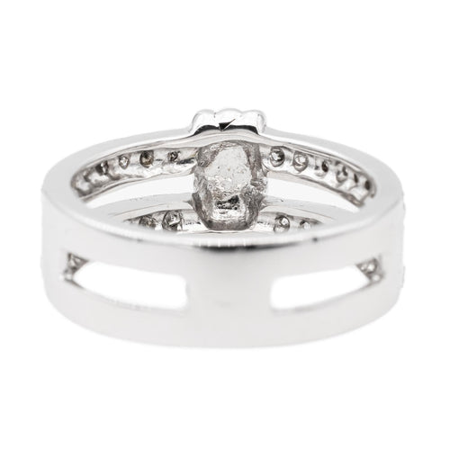 Bague 54 Bague en or blanc 18 carats pavée de diamants 58 Facettes 2624870CN